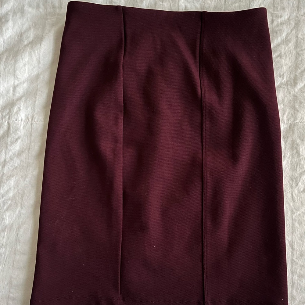 Women's Burgundy Pencil Skirt